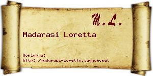 Madarasi Loretta névjegykártya